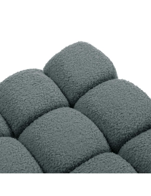 PUF CUADRADO MODELO VELVY GRIS