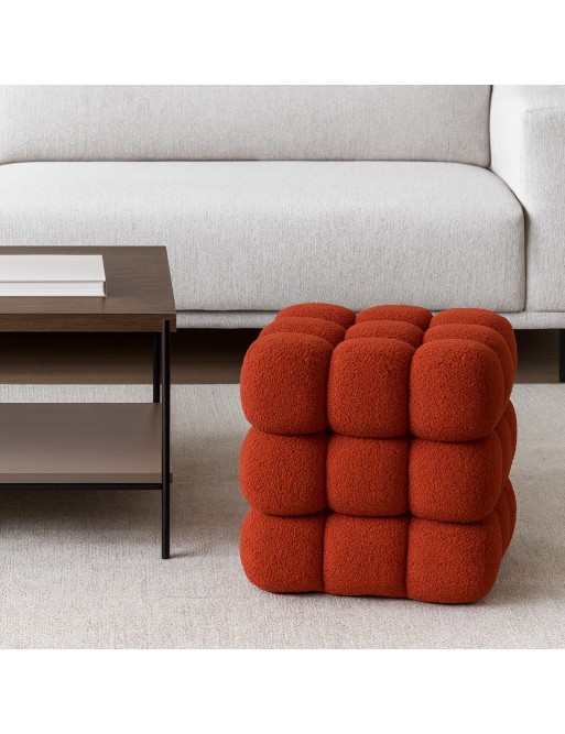 CARREAU DE VELOURS MODÈLE DE POUF CARRÉ