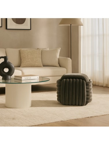 MODÈLE DE POUF CARRÉ NEST GRIS FONCÉ