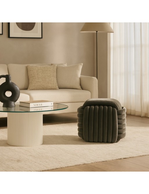 MODÈLE DE POUF CARRÉ NEST GRIS FONCÉ