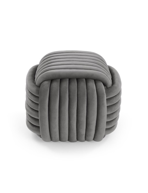 MODÈLE POUF CARRÉ NEST GRIS CLAIR