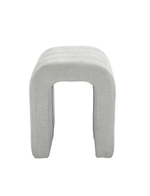 TABURETE DE TERCIOPELO MODELO NATHAN GRIS CLARO