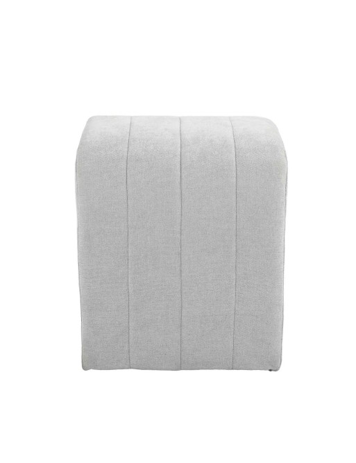 TABOURET EN VELOURS NATHAN MODÈLE GRIS CLAIR