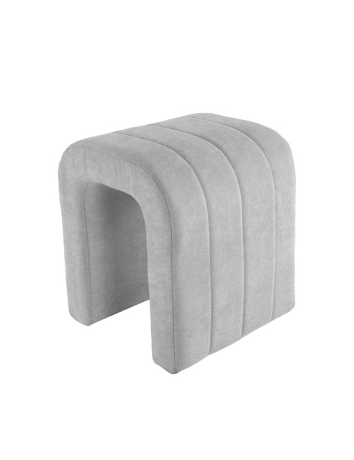 DARK GREY UPHOLSTERED STOOL DARK GREY UPHOLSTERED STOOL