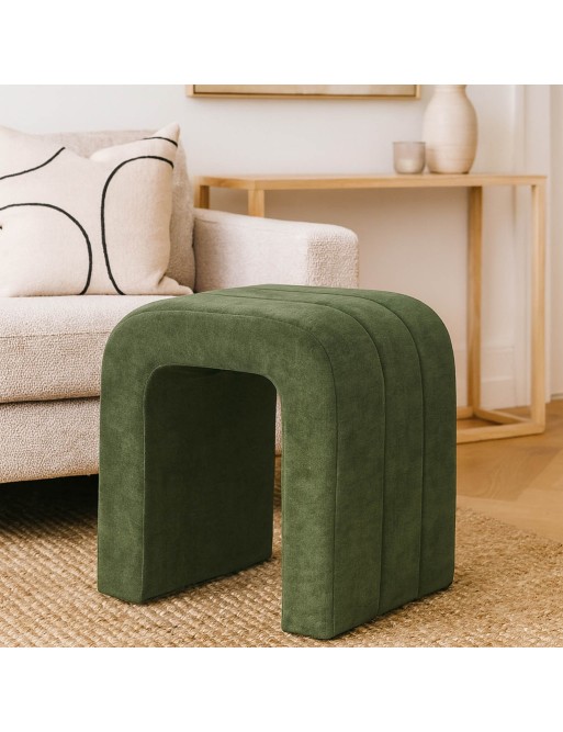 MODÈLE DE TABOURET EN VELOURS NATHAN GREEN
