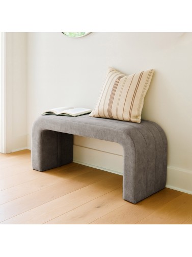 NATHAN MODEL DARK GRAY VELVET BENCH