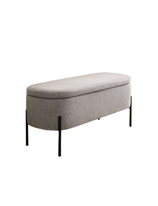 PIE DE CAMA CON ALMACENAJE MODELO MASON GRIS CLARO