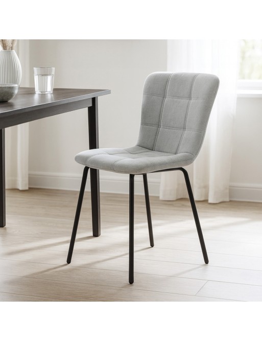 UPHOLSTERED CHAIR MODEL AMEL LIGHT GRAY UPHOLSTERED CHAIR MODEL AMEL LIGHT GRAY