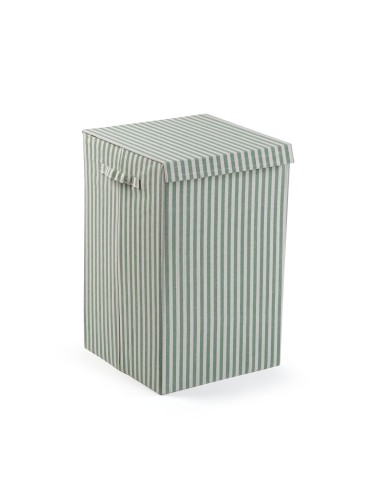 FOLDING LAUNDRY BASKET MODEL PARAMO GREEN 35x35x55 CM