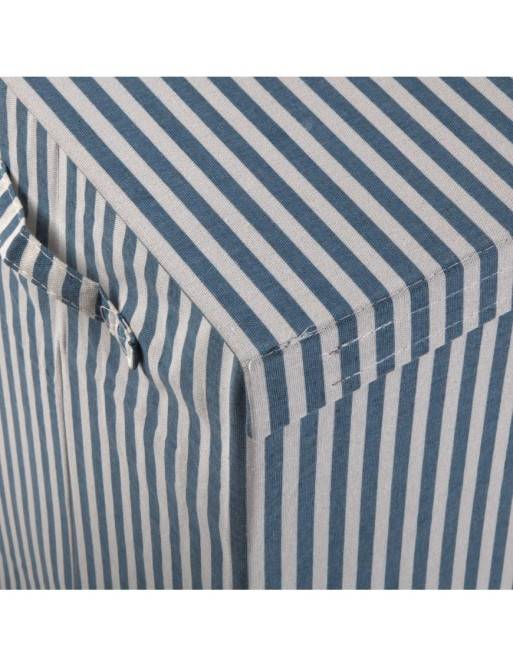 FOLDABLE BLUE STRIPED HAMPER