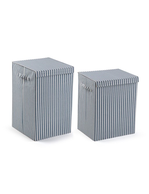 FOLDING LAUNDRY BASKET MODEL PARAMO BLUE 35x35x55 CM FOLDING LAUNDRY BASKET MODEL PARAMO BLUE 35x35x55 CM