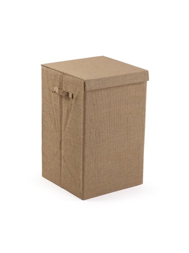 JUTE FOLDING LAUNDRY BASKET