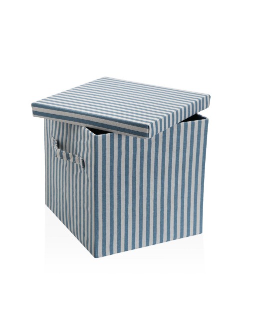 SCHACHTEL MIT DECKEL MODELL PARAMO BLAU 30x30x30 CM