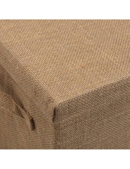 CESTA CON TAPA CUADRADA JUTE