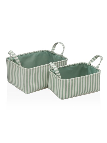 SET AUS ZWEI KÖRBEN MODELL PARAMO GRÜN 35x27x17CM