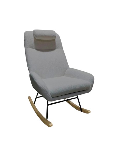ROCKING CHAIR WITH PILLOW MODEL SORENA GRAY