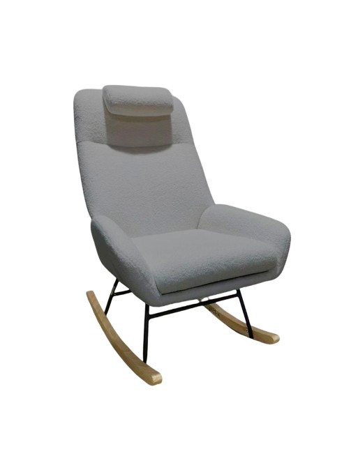 ROCKING CHAIR WITH PILLOW MODEL SORENA GRAY