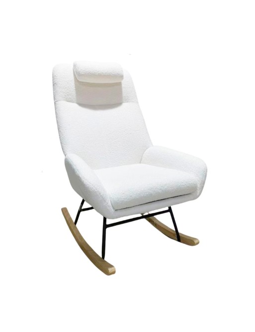ROCKING CHAIR WITH PILLOW MODEL SORENA BEIGE