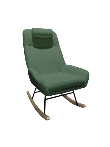 ROCKING CHAIR WITH PILLOW MODEL SORENA GREEN