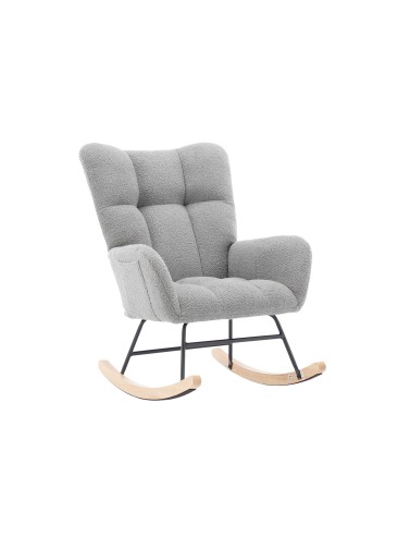 ROCKING CHAIR WITH ARMRESTS MODEL ELVA GRAY