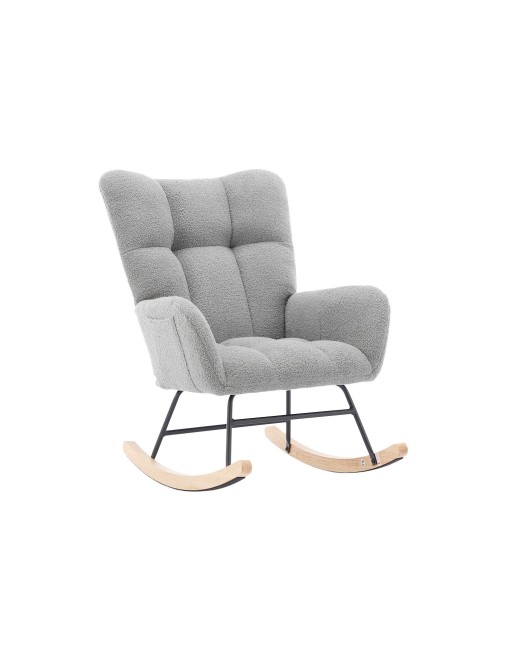 SILA MECEDORA CON REPOSABRAZOS MODELO ELVA GRIS