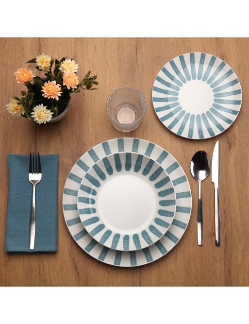 VAJILLA DE 18 PIEZAS MODELO NIMBO AZUL VAJILLA DE 18 PIEZAS MODELO NIMBO AZUL