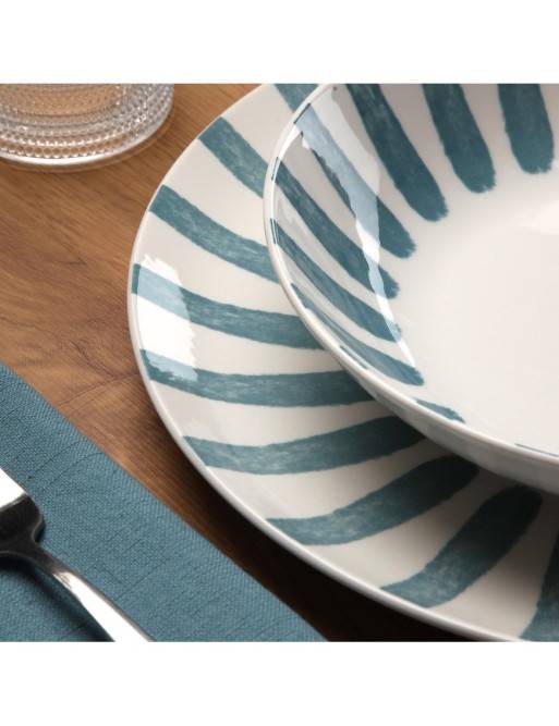 VAJILLA 18 PIEZAS JUNGLE AZUL VAJILLA 18 PIEZAS JUNGLE AZUL