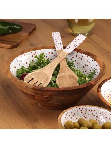 SALAD BOWL WITH ENAMEL FINISH MODEL ILUMINA