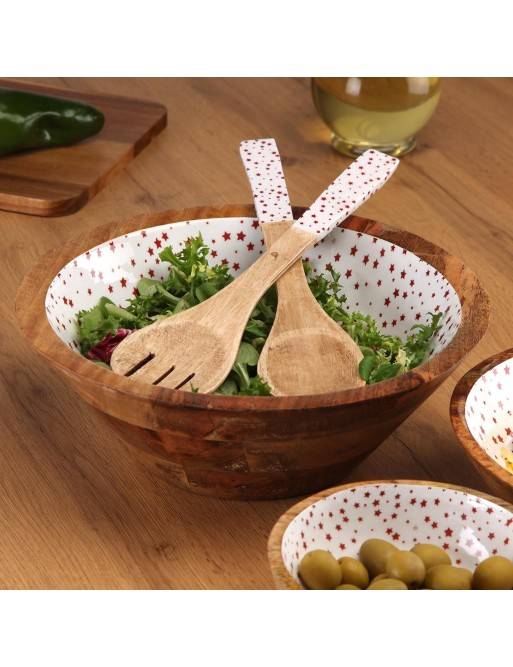 SALAD BOWL WITH ENAMEL FINISH MODEL ILUMINA