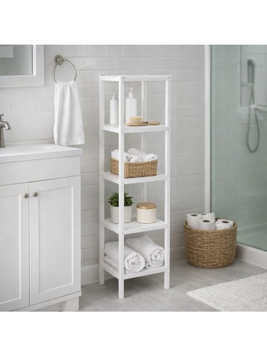 BATHROOM FURNITURE WITH 5 SHELVES MODEL NOK WHITE
