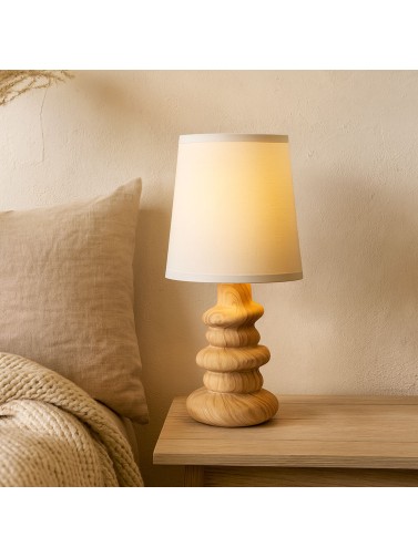 LAMPE DE TABLE EFFET BOIS MODÈLE CELIA