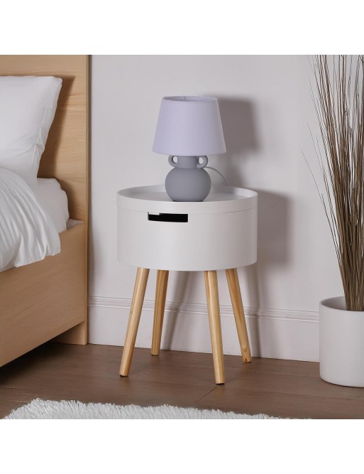 LAMPARA DE SOBREMESA MODELO BOTIJO GRIS CLARO