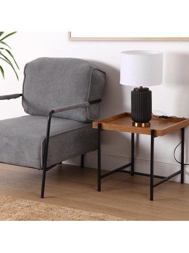 SILLON CON REPOSABRAZOS GRIS MODELO MAYTE