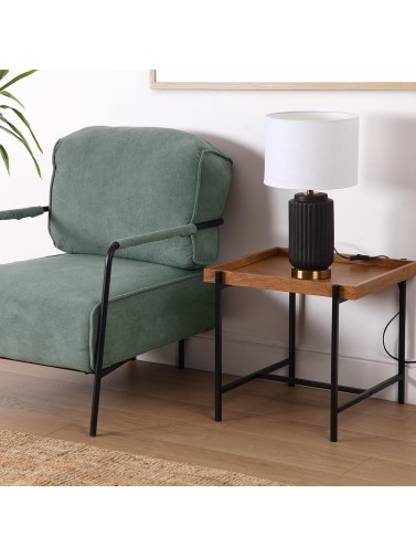 FAUTEUIL VERT AVEC ACCOUDOIRS MODÈLE MAYTE