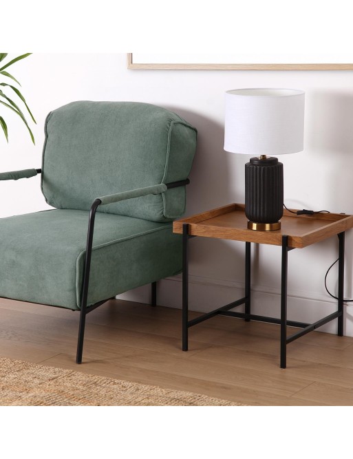 SILLON CON REPOSABRAZOS VERDE MODELO MAYTE