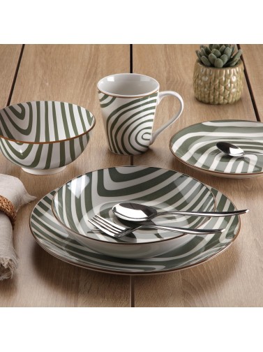 18-PIECE YARIS GREEN TABLEWARE