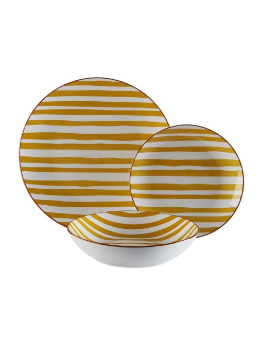 ENSEMBLE DE VAISSELLE DE 18 PIÈCES MODÈLE NERINA YELLOW