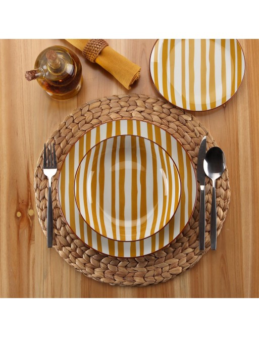 ENSEMBLE DE VAISSELLE DE 18 PIÈCES MODÈLE NERINA YELLOW