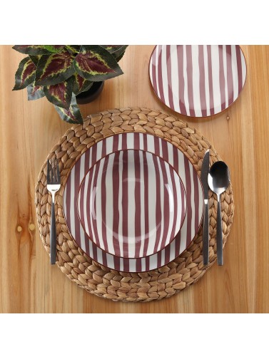 VAJILLA CON 18 PIEZAS MODELO NERINA ROSA