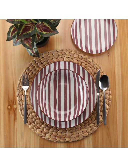 DINNERWARE SET WITH 18 PIECES MODEL NERINA PINK