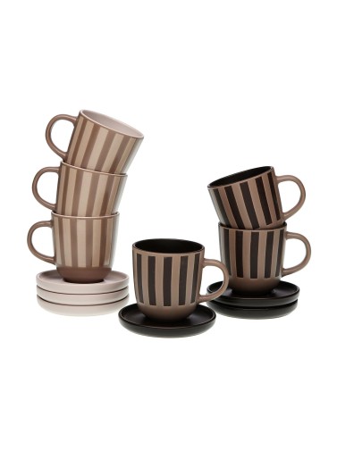 SET OF 6 COFFEE CUPS WITH SAUCER MODEL JABARI