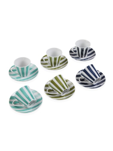 SET OF 6 TROPIC NATURE COFFEE CUPS WITH SAUCER MODEL