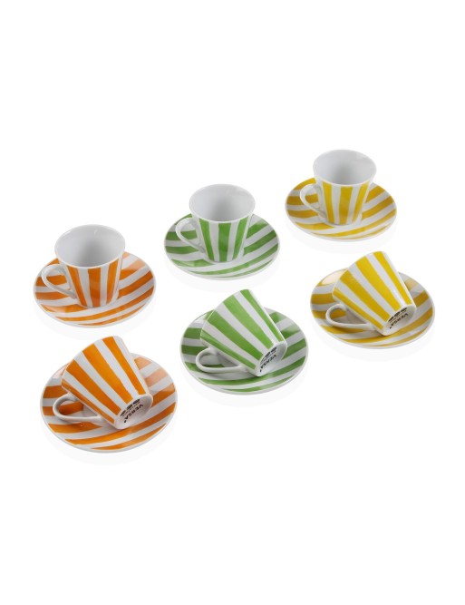 SET OF 6 TROPIC COFFEE CUPS WITH SAUCER MODEL SET OF 6 TROPIC COFFEE CUPS WITH SAUCER MODEL