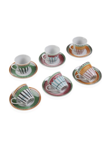ENSEMBLE DE 6 TASSES À CAFÉ AVEC SOUCOUPE MODÈLE DAYSY