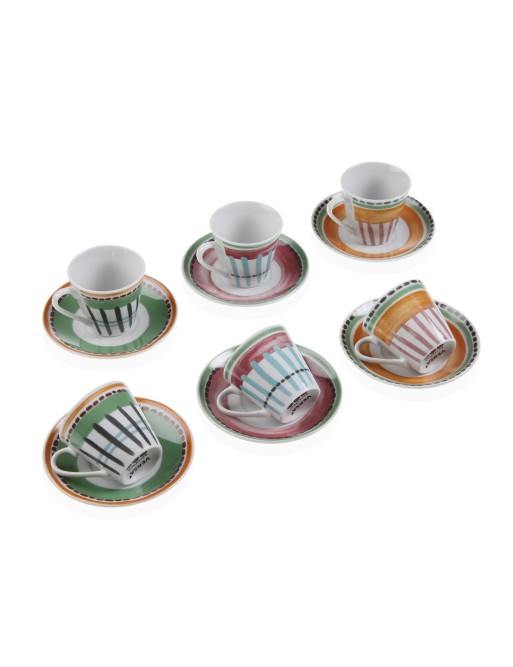 SET OF 6 COFFEE CUPS WITH SAUCER MODEL DAYSY SET OF 6 COFFEE CUPS WITH SAUCER MODEL DAYSY