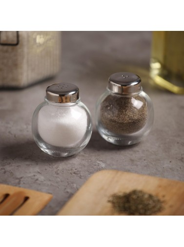GLASS SALT AND PEPPER SHAKER MODEL CIRCUM