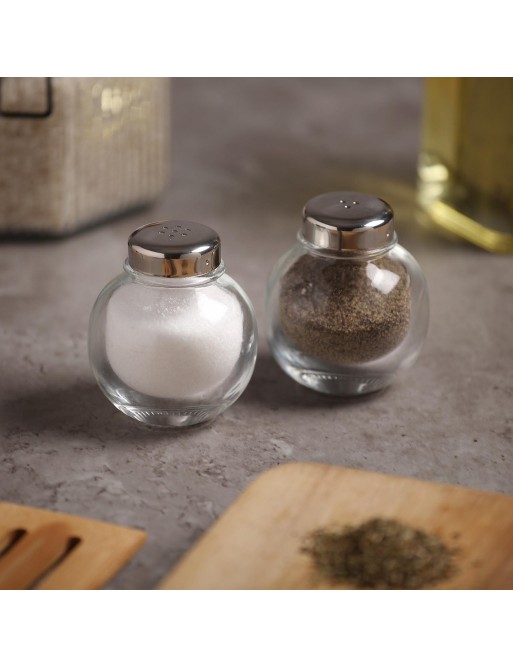 GLASS SALT AND PEPPER SHAKER MODEL CIRCUM