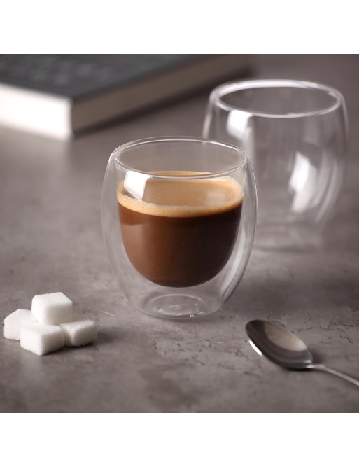 SIX VERRES EN VERRE À DOUBLE PAROI MODÈLE DOUBLE SIX VERRES EN VERRE À DOUBLE PAROI MODÈLE DOUBLE