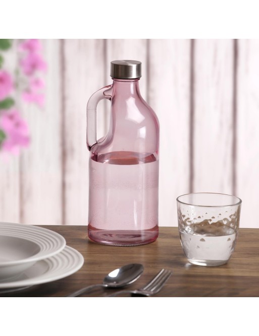 GLASFLASCHE MIT HENKEL MODELL ROSA