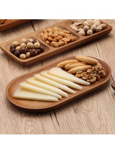 FUENTE PARA ALIMENTOS 24x13 CM MODELO MADERA ACACIA